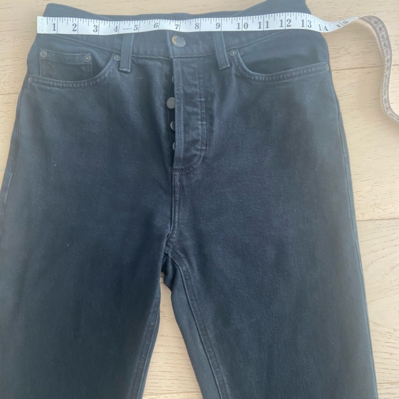 Aritzia Denim Forum Marianne Flare Jeans 26 Black Mid Rise EUC - Picture 4 of 11